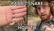 DIY Rabbit Snare quick tip. How to make and set a rabbit snare