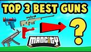 Mad City : TOP 3 BEST GUNs for PvP ( Roblox Mad City )