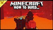 How to Build an *EASY* Mini Minecraft Nether Fortress!