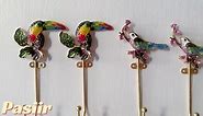 Pasiir 2 Pack Decorative Wall Hooks, Vintage Bird Shaped Metal Wall Hook for Hanging Coats Clothes Keys Hats Towels