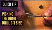 Picking the Right Drill Bit Size for a Screw