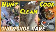 Snowshoe Hare Hunt, Clean & Cook | Rabbit Hunting NH
