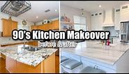 DIY KITCHEN RENOVATION on a BUDGET | BEFORE AND AFTER 90' Kitchen makeover