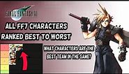 Final Fantasy VII Ranking Characters Best to Worst in Battle Tier List