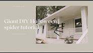 DIY giant Halloween spider using dollar tree materials!
