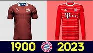 A evolução dos uniformes do Bayern de Munique 2022-23 | Todas as camisas do Bayern na história 2022
