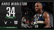 Khris Middleton drops 34 PTS in Milwaukee Bucks’ win 🔥 🦌