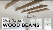 Our New (faux!) Wood Beams & Install