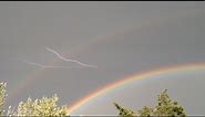 Incredible rainbow with lightning!