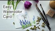 How To: Watercolor Thank You Card | Speed Painting