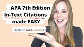 In-Text Citations Made Easy: APA 7th Edition Format