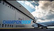 Champion Door Hangar doors in MRO hangar