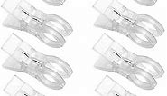 Lzttyee Clear White Beach Towel Clips Plastic Clothing Hanger Clamp Keep Your Towels from Blowing Away-Beach Chair or Pool Loungers on Your Cruise (8Pcs)