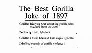 The Best Gorilla Joke Of 1897