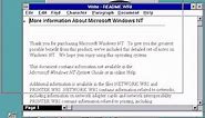 Using Windows NT 3.1