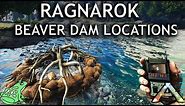 Ragnarok Beaver Dam Locations - Ark Survival Evolved - Castoroides Spawns
