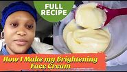 How To Make ORGANIC Brightening Face Cream For All Complexions