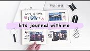 setting up my first BTS JOURNAL with me