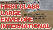 How to mail or send First Class Large Envelope for International Service using Post office