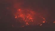 Cross-Border Wildfire Burns in Osoyoos, British Columbia, Engulfing Mountain Side