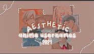 [🥛] 25+ anime aesthetic usernames + fillers ¦ *2021*