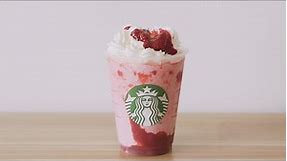 How to make Strawberries and Cream Frappe (Starbucks Inspired)