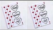 Easy & Beautiful white paper Handmade Happy Valentine's Day Card making 2023|DIY Love Greeting Card