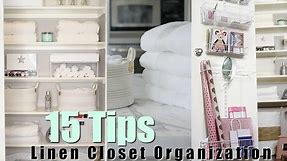 15 Tips For Organizing Your Linen Closet! MissLizHeart