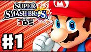 Super Smash Bros. 3DS - Gameplay Walkthrough Part 1 - Mario! (Nintendo 3DS Gameplay)