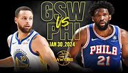 Golden State Warriors vs Philadelphia 76ers Full Game Highlights | January 30, 2024 | FreeDawkins