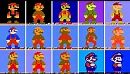 Evolution of Mario's Sprites in Super Mario Bros. 1