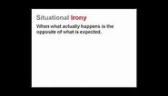 What is Irony? Three Types of Irony Lesson