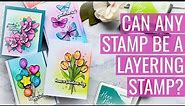 Can ANY Stamp be a Layering Stamp? & Discount Code: Kicking it Old School