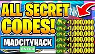 ALL NEW *INSANE* MADCITY SECRET WORKING MONEY CODES! *2021* (Roblox)