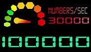 Numbers 1 to 100000 Digital with Speedo! (Colorful Numbers 1 To 100000 Digital with Speedy)