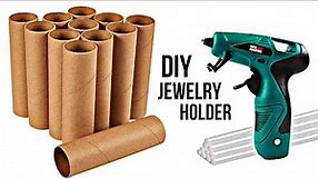 Jewelry Organizers DIY - How to Make Jewelry Holder Using CardBoard Roll -