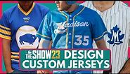 DESIGNING CUSTOM JERSEYS In MLB The Show 23! How To Design, Edit + Equip Uniforms In Diamond Dynasty