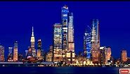 New York Skyline at Night 4K Screensaver Empire State Building, Midtown Manhattan -Aerial Landscapes