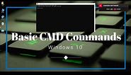 Basic CMD Commands for Windows 10 | Command Prompt Tutorial for Beginners