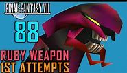 Final Fantasy VII Walkthrough Part 88 - Ruby Weapon Early Attempts (Victory Next Part)
