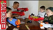 Parents Vs Kids Nerf War! Ethan and Cole make the Sneak Attack Squad with Nerf Rivals!