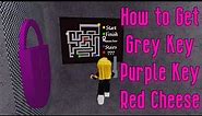 How to Get Grey Key Purple Key Red Cheese In Cheese Escape Roblox + Yellow Maze Map [Chapter 1]