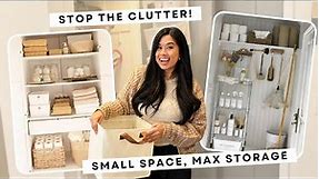 MAXIMIZING MY SMALL ENTRYWAY CLOSET W/ DIY STORAGE UPGRADES *renter-friendly makeover on a budget*
