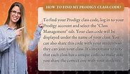 How to find my Prodigy class code?