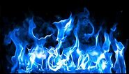 Blue Fire Video Background Animation Effect