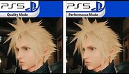 Final Fantasy VII Rebirth | PS5 Graphics Modes Comparison & Framerate Test DEMO