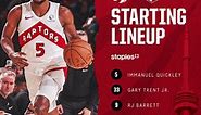 Toronto Raptors - Tonight’s Starting Five ⤵️