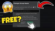 HOW TO YOUR CHANGE ROBLOX GROUP NAME! FREE? | ROBLOX TUTORIAL