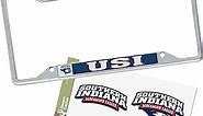 University of Southern Indiana Metal License Plate Frame and Sticker for Front or Back of Car Officially Licensed (Sticker Frame Combo - Mascot)