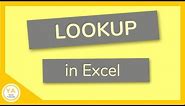 How to Use the LOOKUP Function in Excel - Tutorial